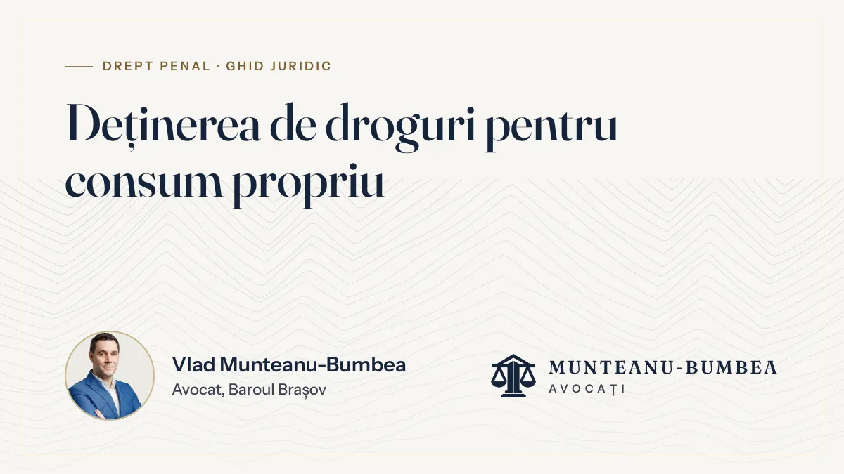 Deținere de droguri pentru consum propriu, art. 4 Legea 143/2000