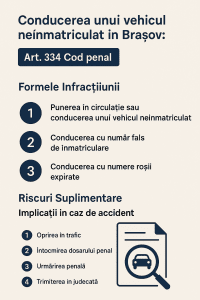 avocat vehicul neînmatriculat în Brașov